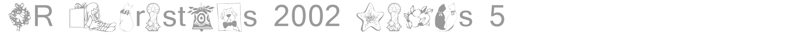 KR Christmas 2002 font preview